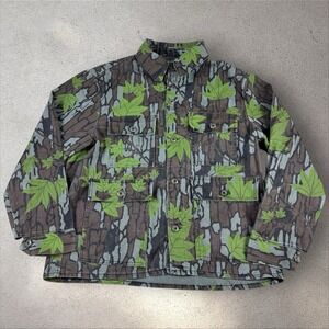 Vintage Pointer Brand Trebark Camo Chore Jacket Large Hunting Four Pocket